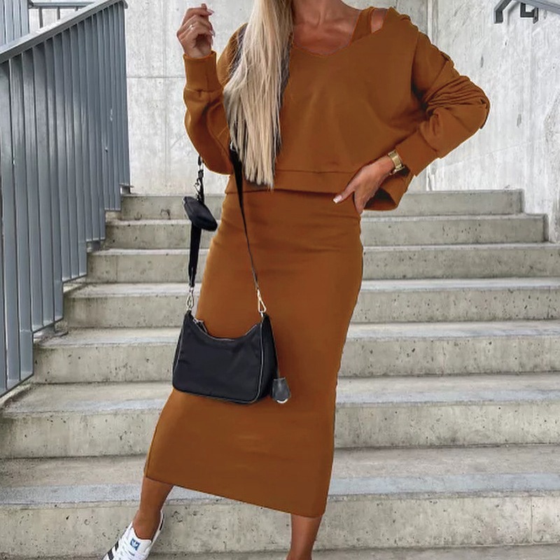 Sleeveless Hooded Dress & Cropped Hoodie Set