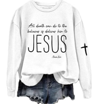 Women's Heaven Letter Print Crewneck Sweatshirt
