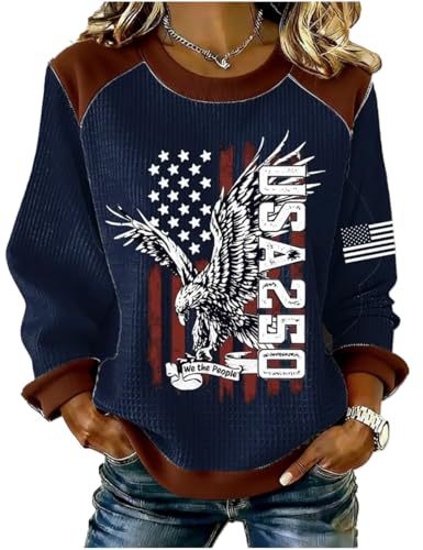 Women's Eagle Print Crewneck Sweatshirt