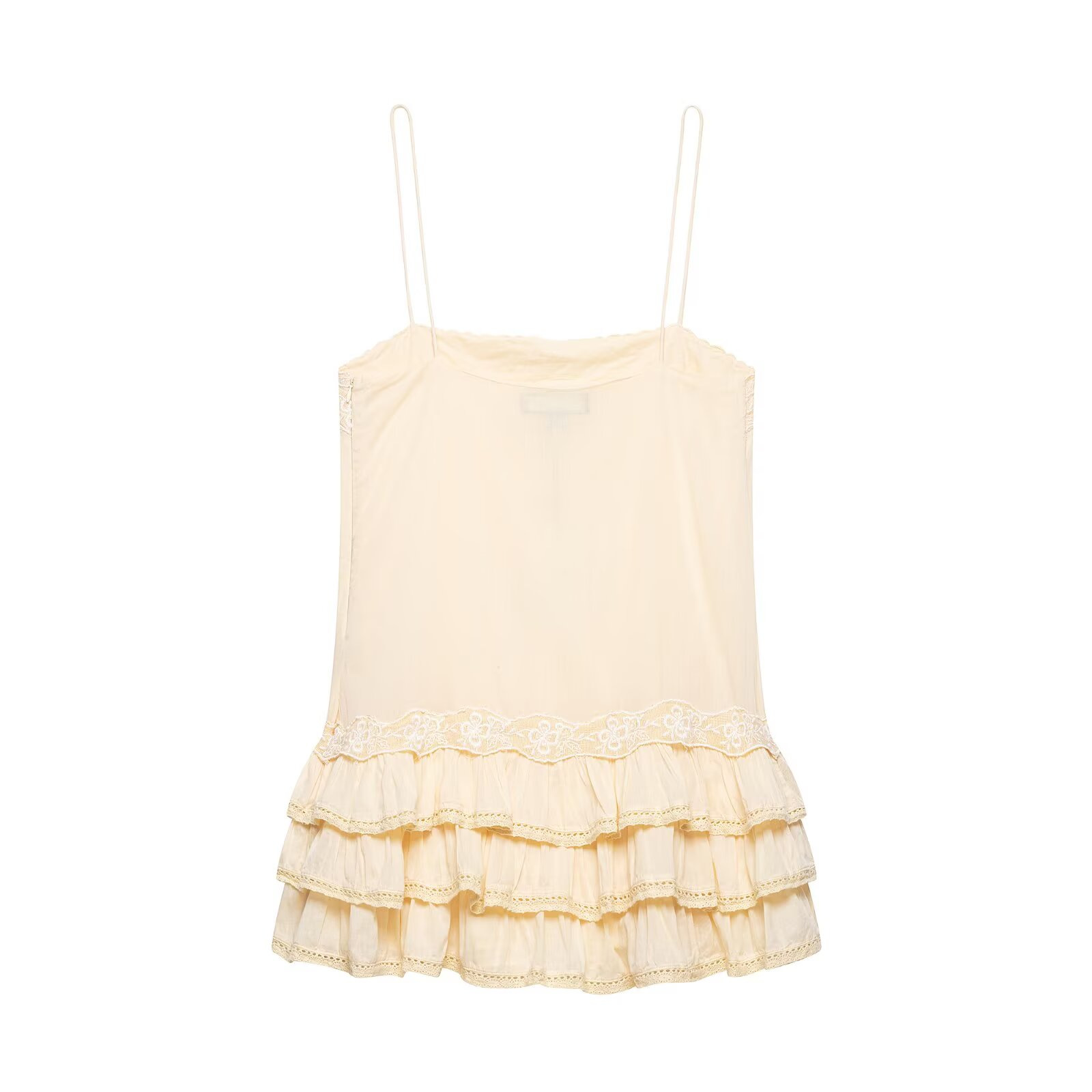 Sweet Fresh Layered Embroidered Mini Dress Sleeveless
