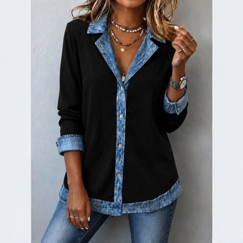 Women's Plaid Print Half-Zip Long-Sleeve Sweatshirt with Collar