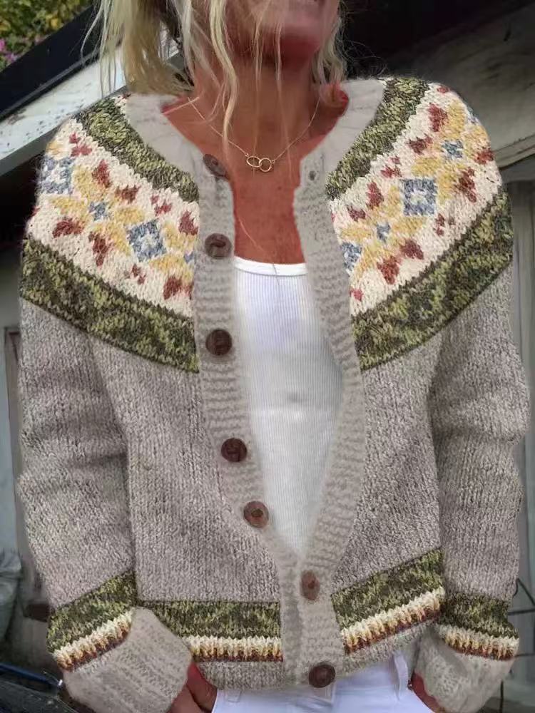 Women's Colorblock Open-Front Cardigan Sweater