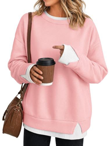 Women's Faux-Layer Loose Casual Long-Sleeve Sweatshirt