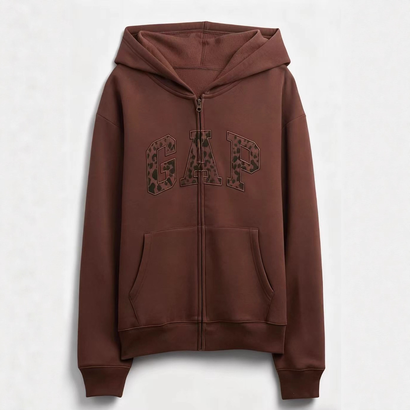 Women's Minimalist Graphic Print Zip-Up Sweatshirt
