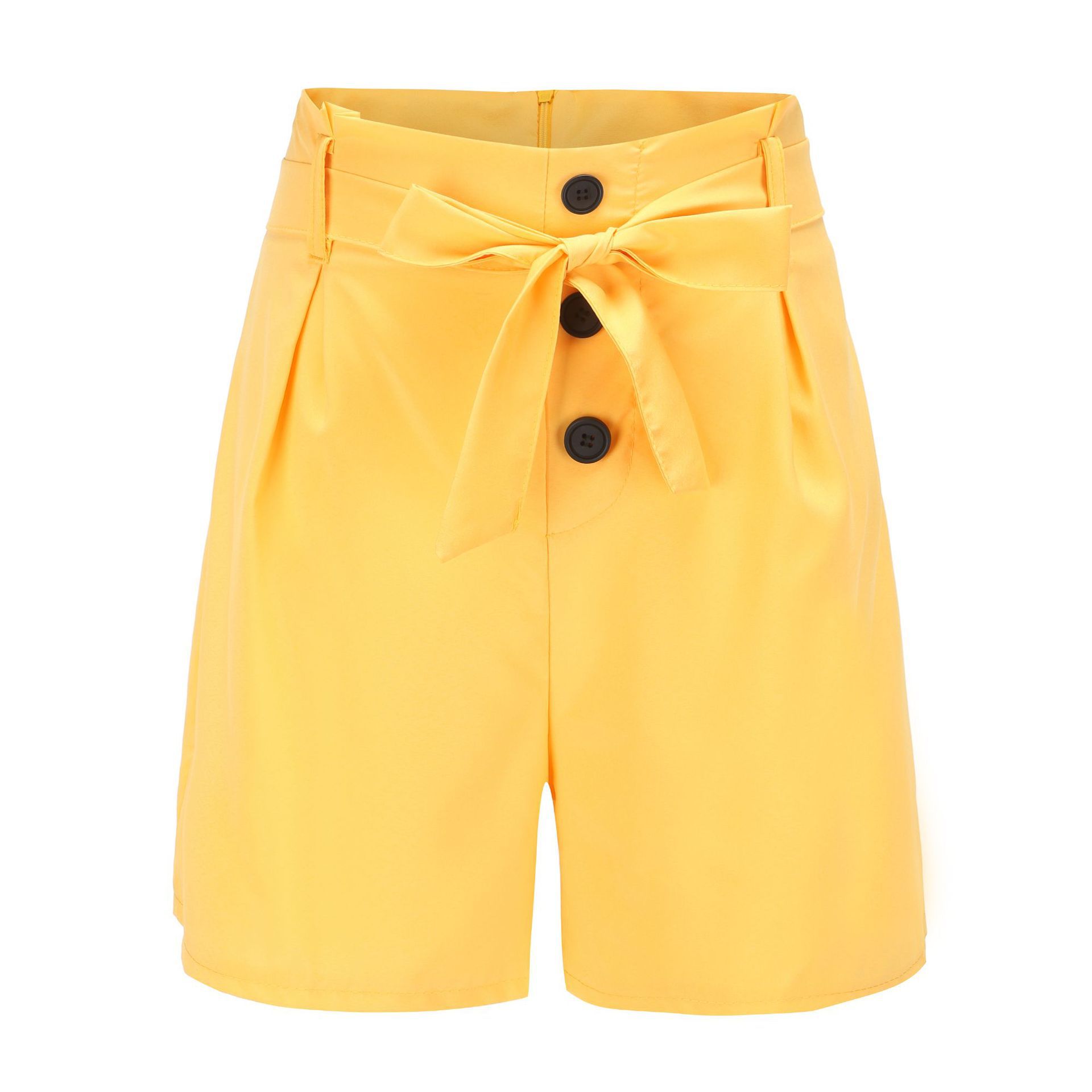 Women's High-Waist Belted Wide-Leg Shorts