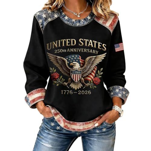 Women's American Eagle Print Crewneck Sweatshirt
