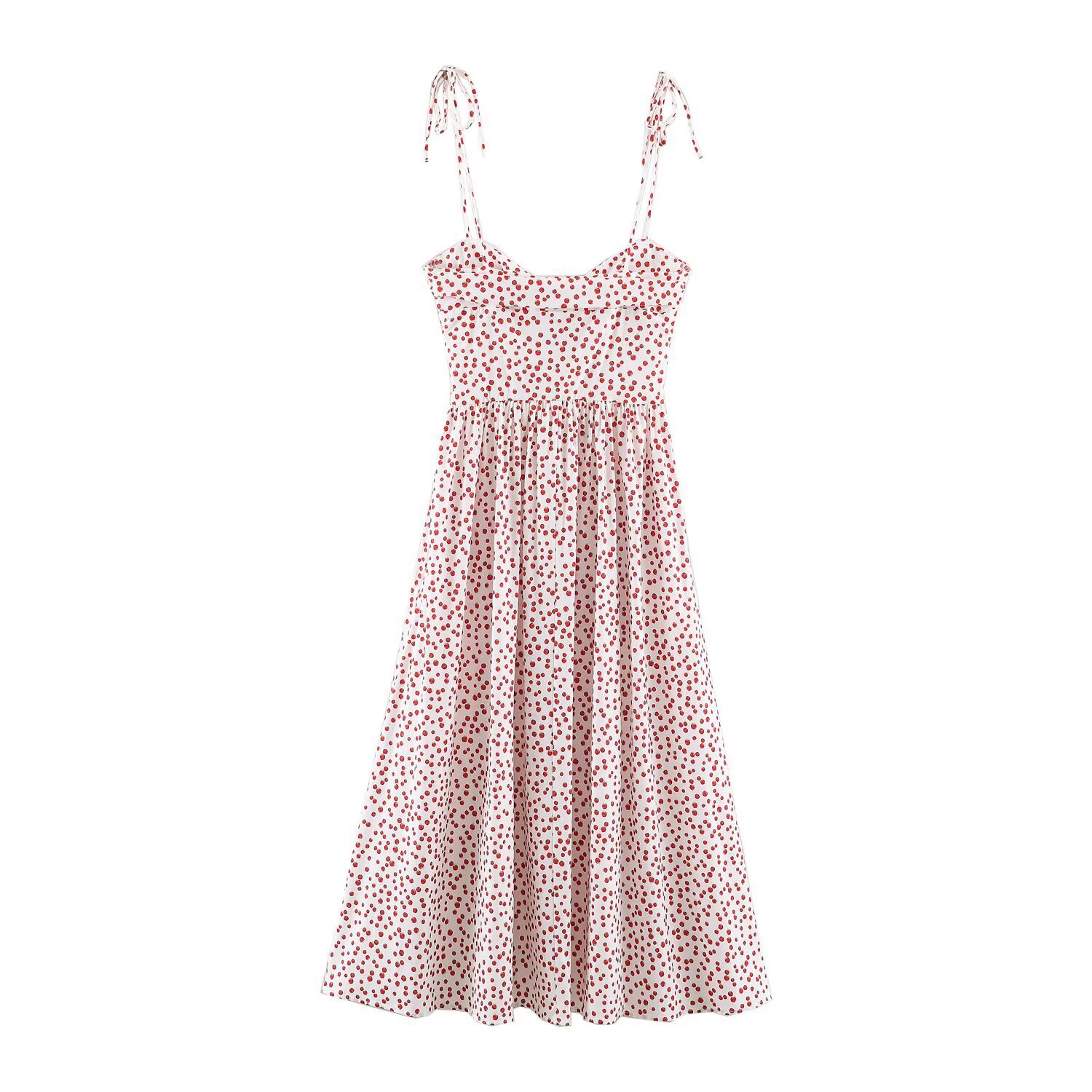 French Vintage Heart Print Sleeveless Cami Dress