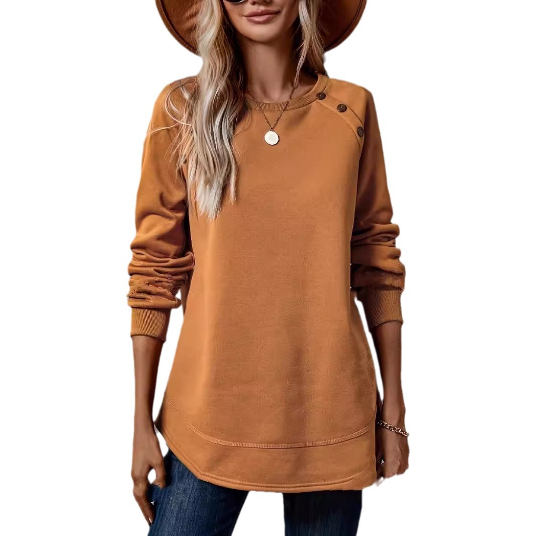 Long-Sleeve Crewneck Pullover Sweatshirt