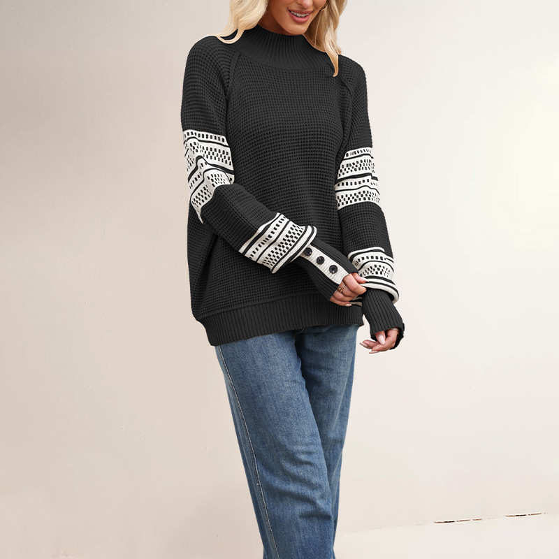 Women's Half-Turtleneck Knit Pullover Sweater