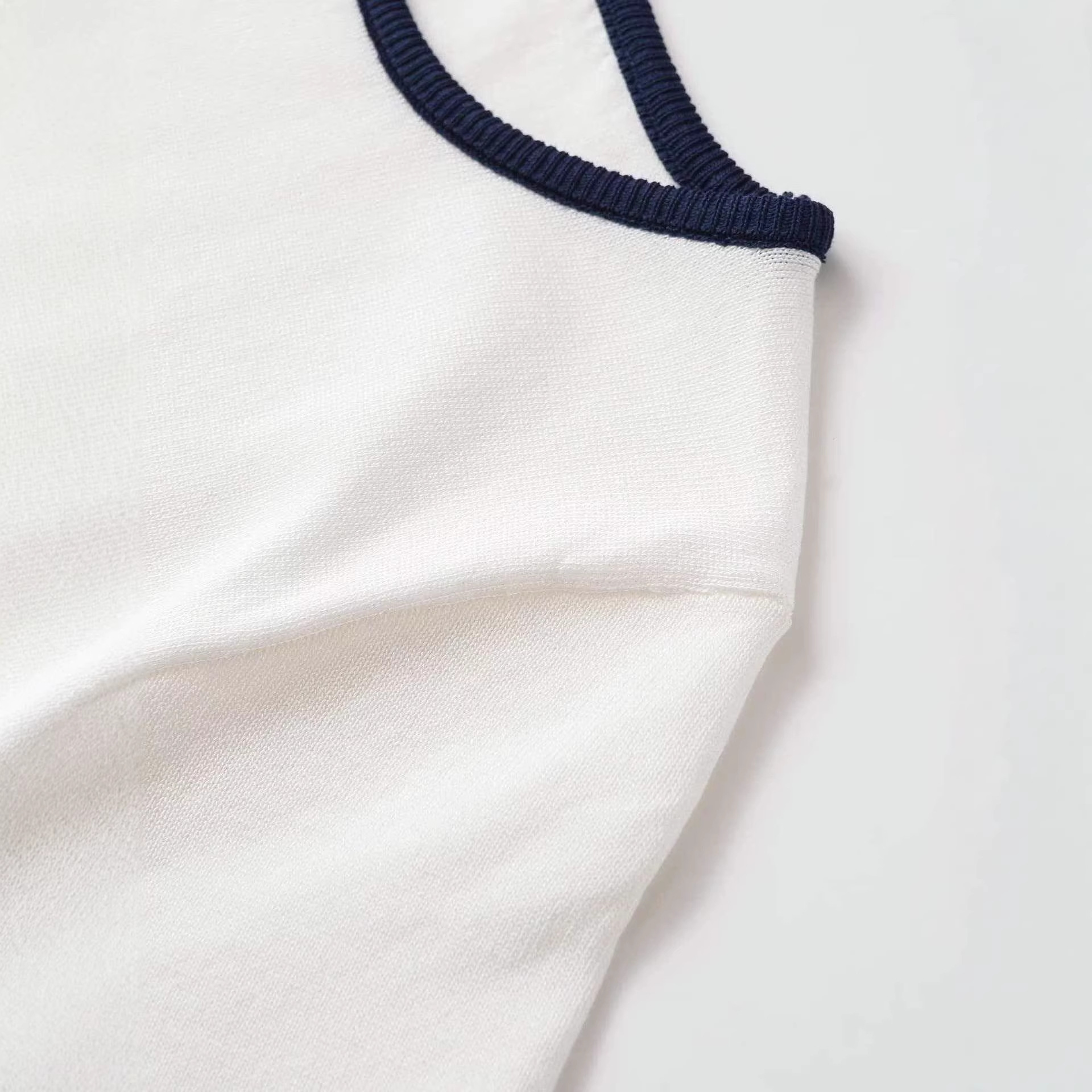 Women's Color-Block Trim Crewneck Short-Sleeve Knit Top