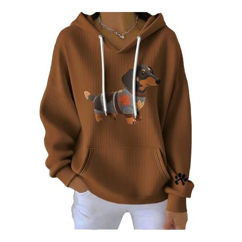 Women's Dachshund Dog Print Casual Hoodie