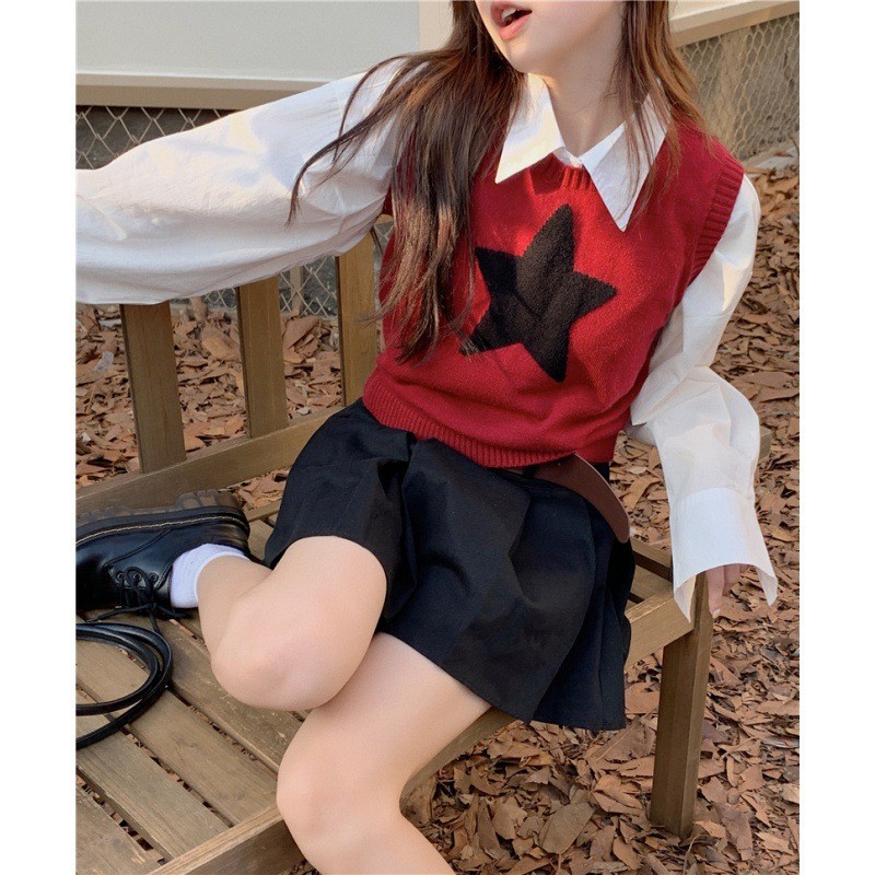 Women's Sleeveless Star Knit Tank Top