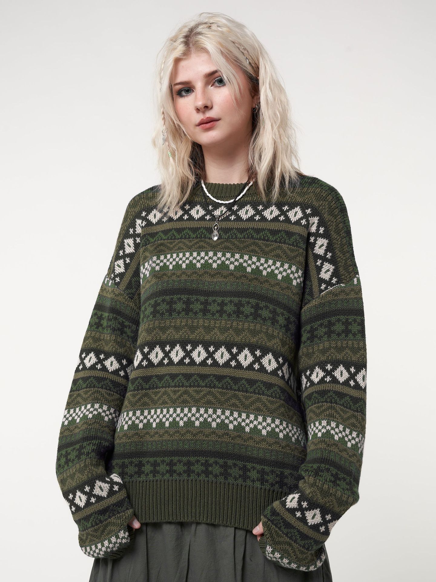 Women's Color-Block Knit Pullover Sweater