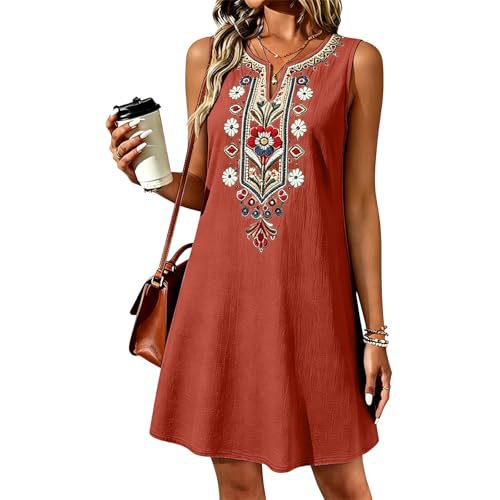 Women's Elegant Floral Print Ruched Sleeveless Midi Dress