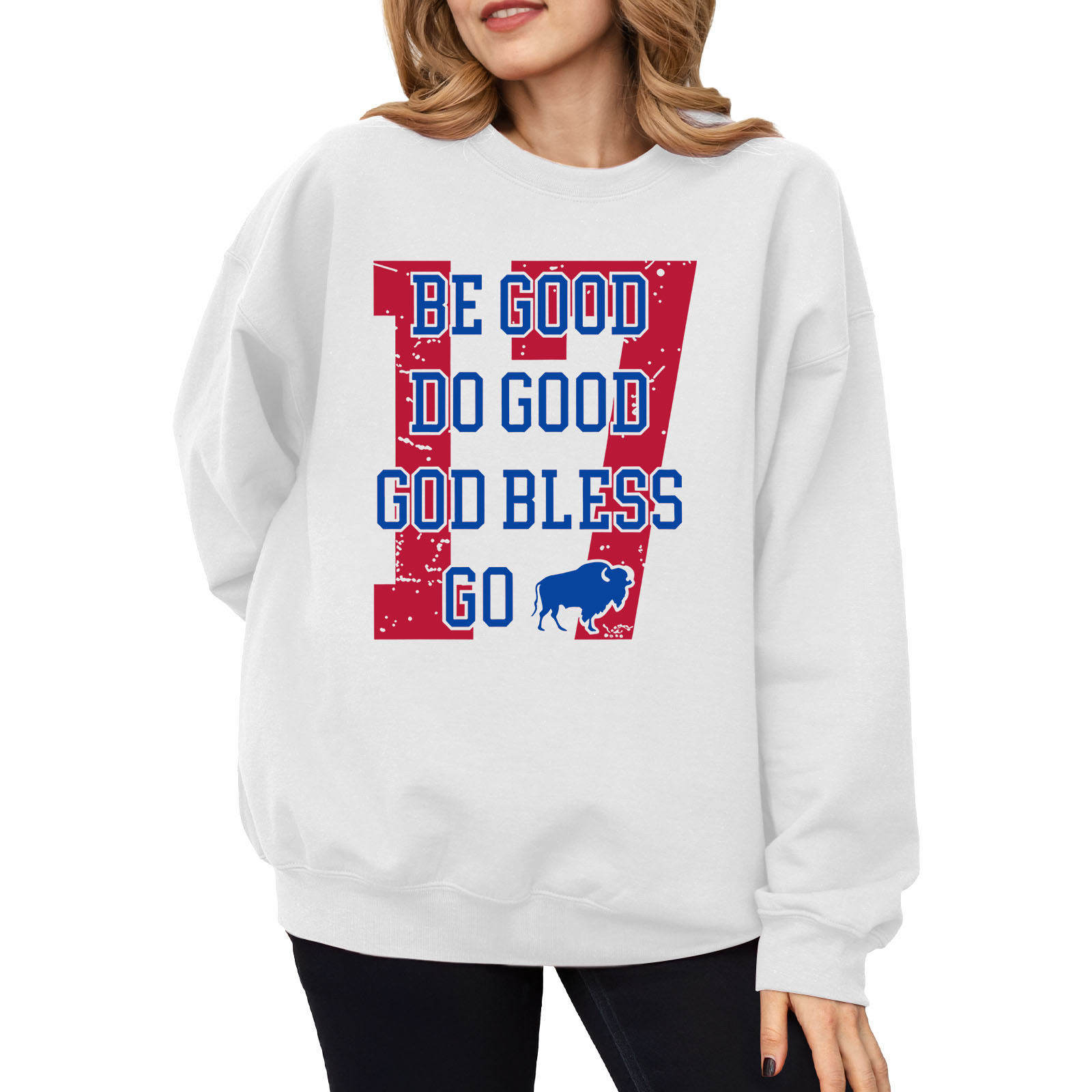 Women's Letter Print Crewneck Sweatshirt