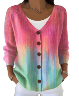 Casual Long-Sleeve Open-Front Cardigan Sweater