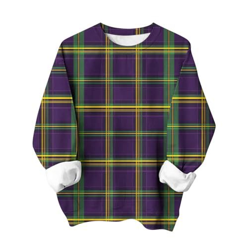 Women's St. Patrick's Day Mask Print Crewneck Sweatshirt