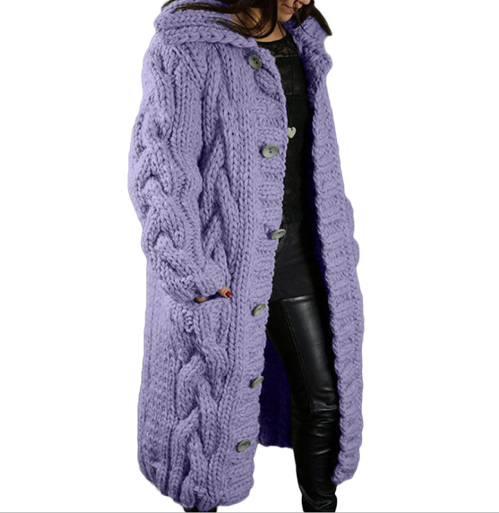 Women's Plus Size Open Front Cardigan Sweater with Pockets