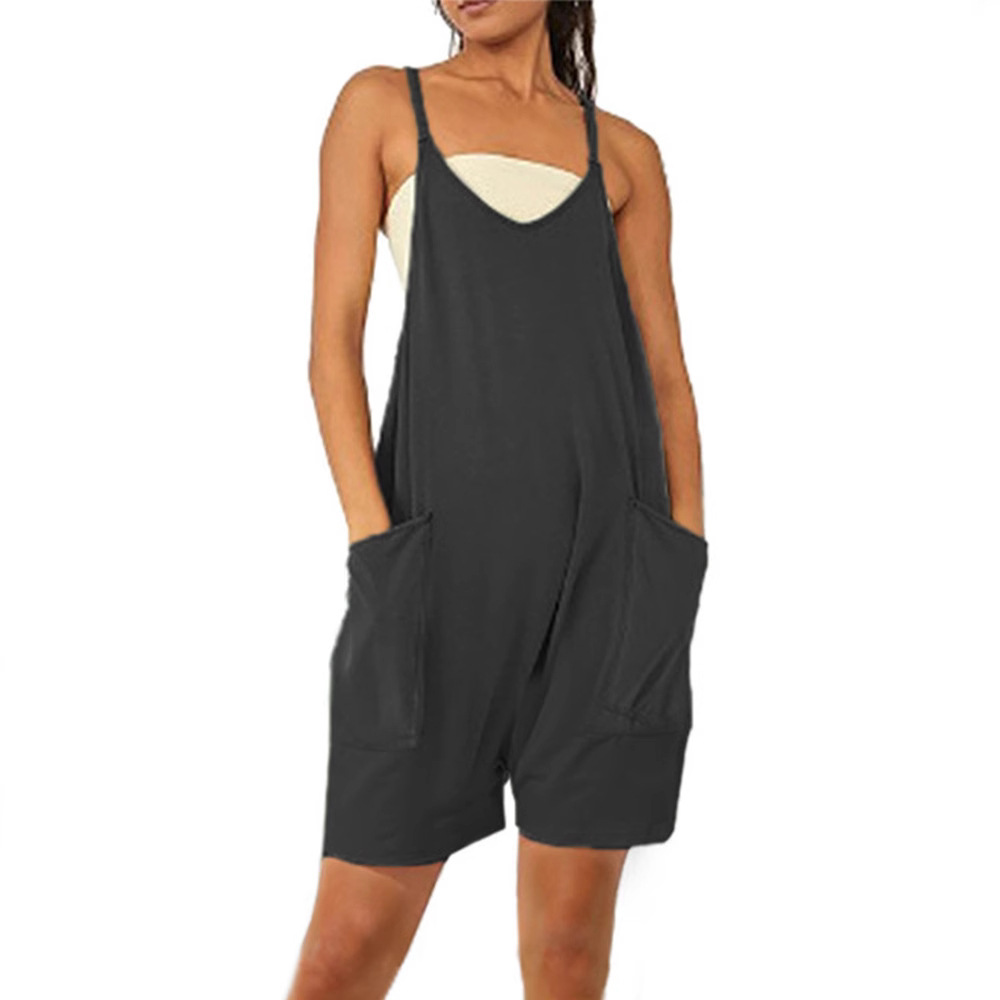 Women's Sleeveless Zip Pocket Jumpsuit