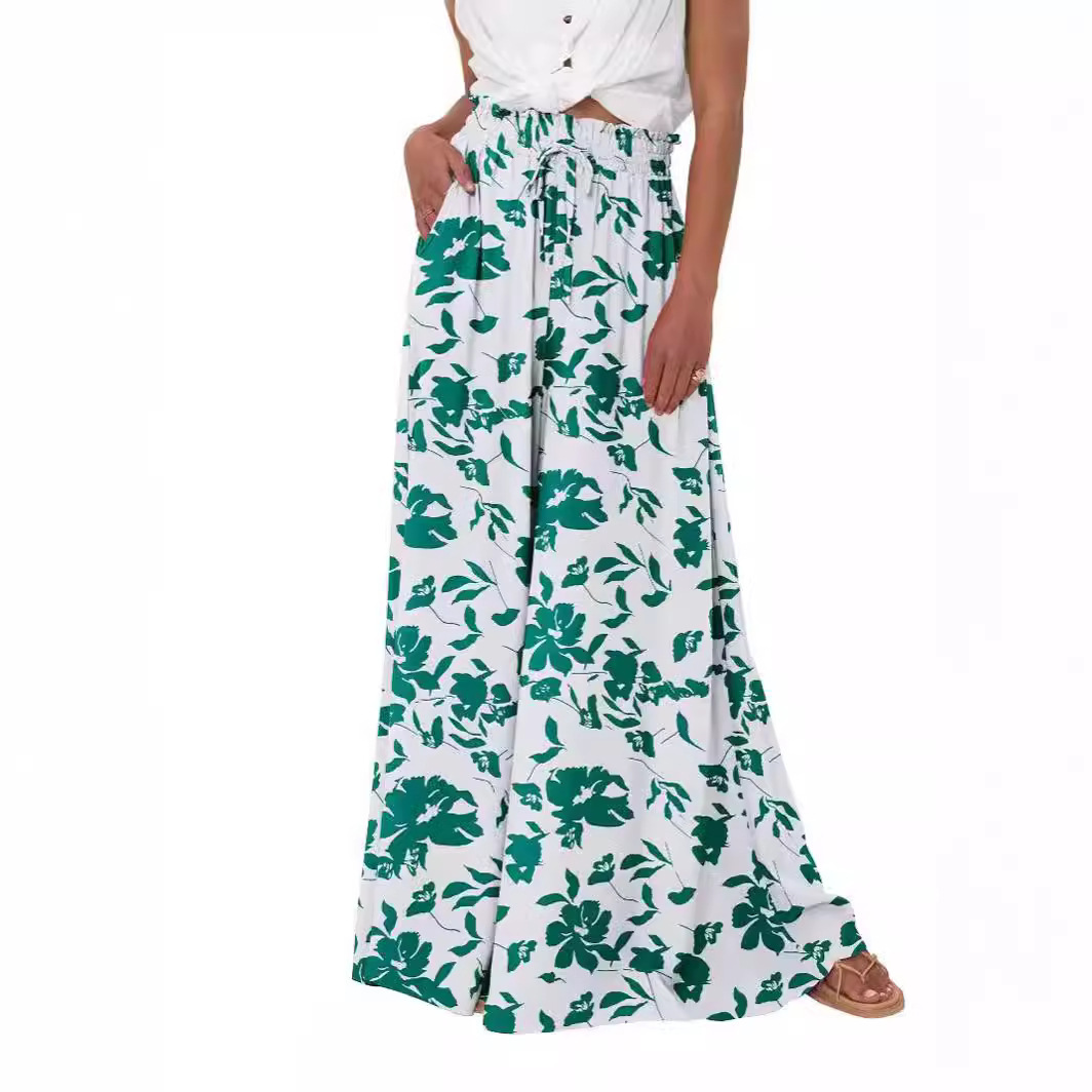 Women's High-Waist Wide-Leg Pants with Pockets