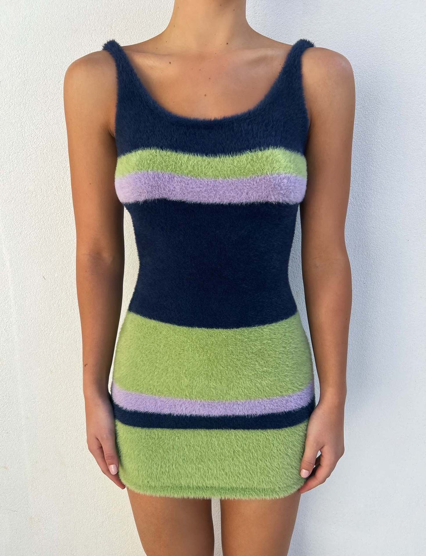 Women's Sexy Cami Dress and Knit Cardigan Two-Piece Set