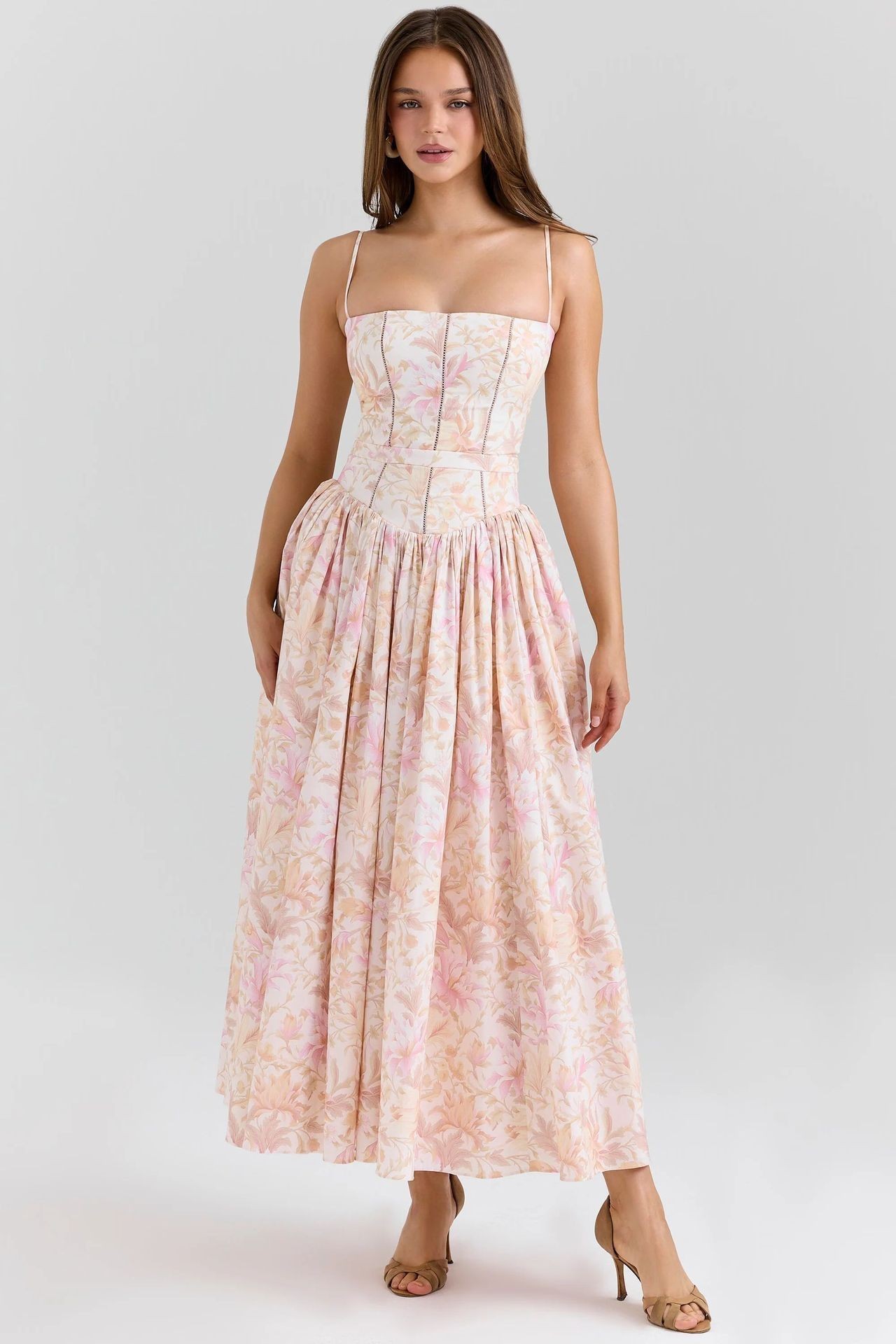 Elegant Slimming Floral Cami Dress
