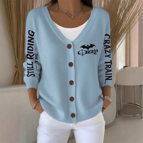 Casual Long-Sleeve Open-Front Cardigan Sweater