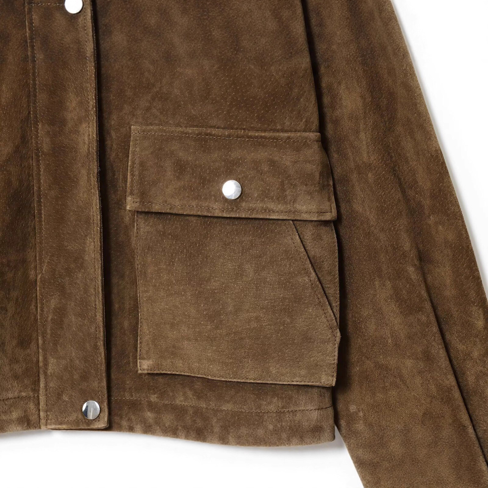 Women's Faux Leather Bomber Jacket Casual Loose Fit