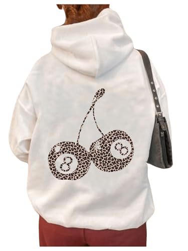 Women's Cherry Pool Letter Print Hoodie