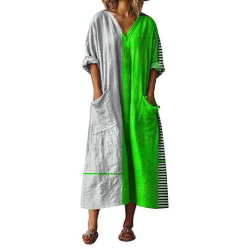 Women's V-Neck Boho A-Line Midi Dress