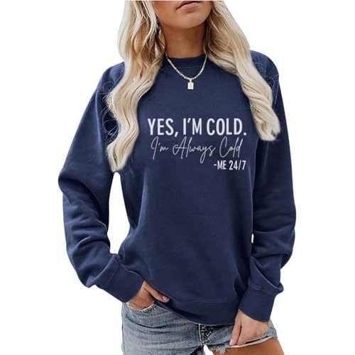 Women's Cold Letter Print Crewneck Sweatshirt