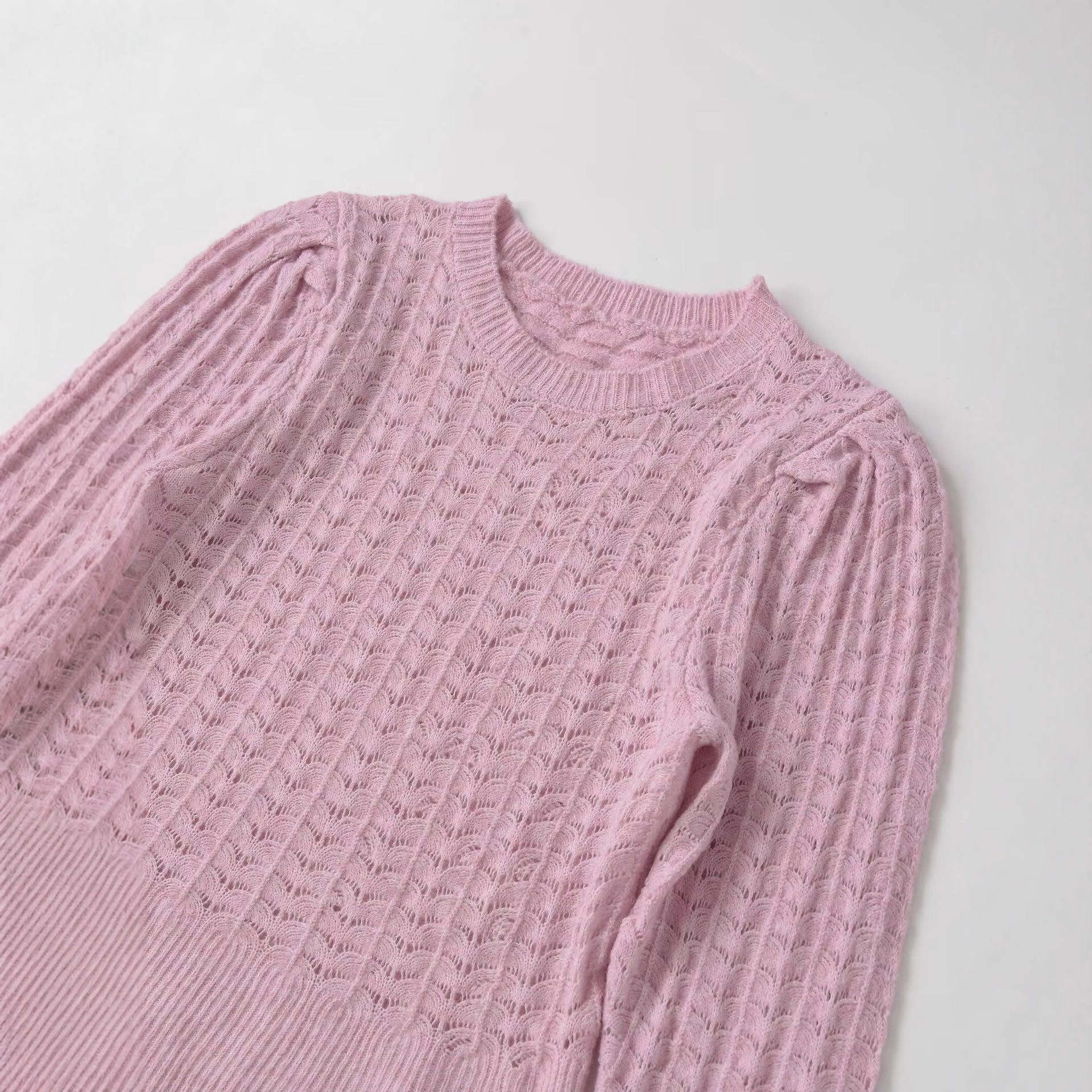 Women's Loose Round Neck Long Sleeve Knit Sweater