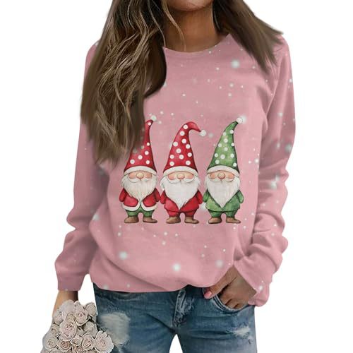 Women's Christmas Snowman Reindeer Print Sweatshirt