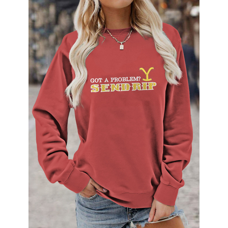 3D Print Crewneck Pullover Hoodie Women's Casual Sweatshirt