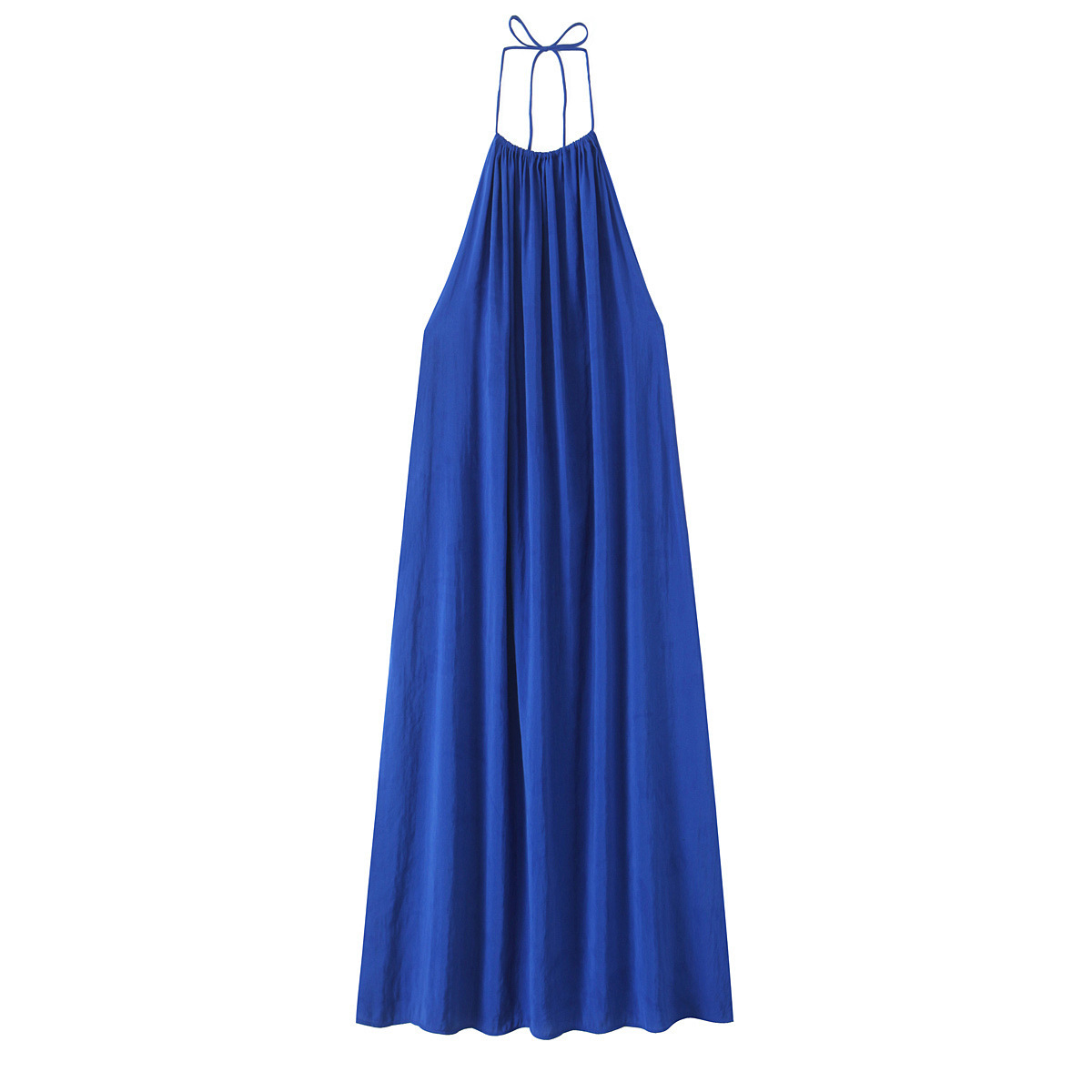 Women's Draped Halter Neck Midi Dress