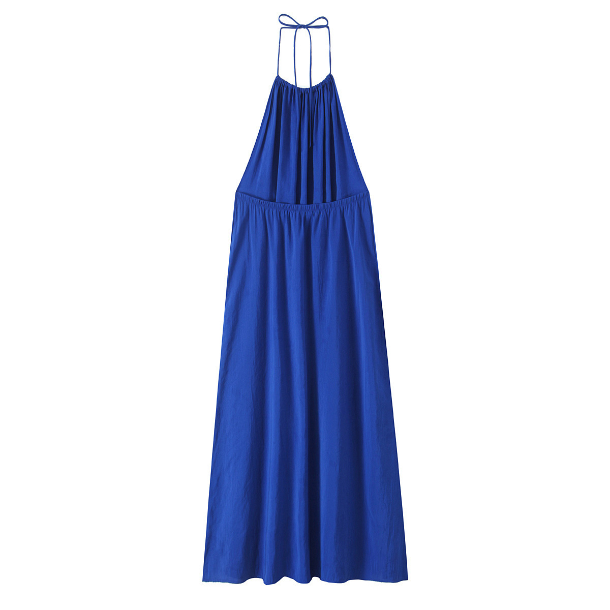 Women's Draped Halter Neck Midi Dress