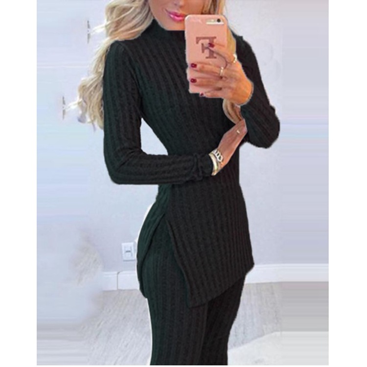 Women's Split-Front Top and Pants Set