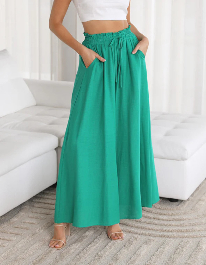 Women's Wide-Leg Casual Pants High Waist Loose Fit