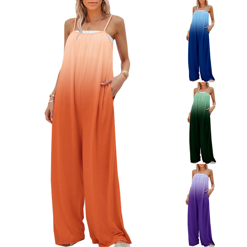 Women's Plus Size Sleeveless High Waist Wide Leg Jumpsuit