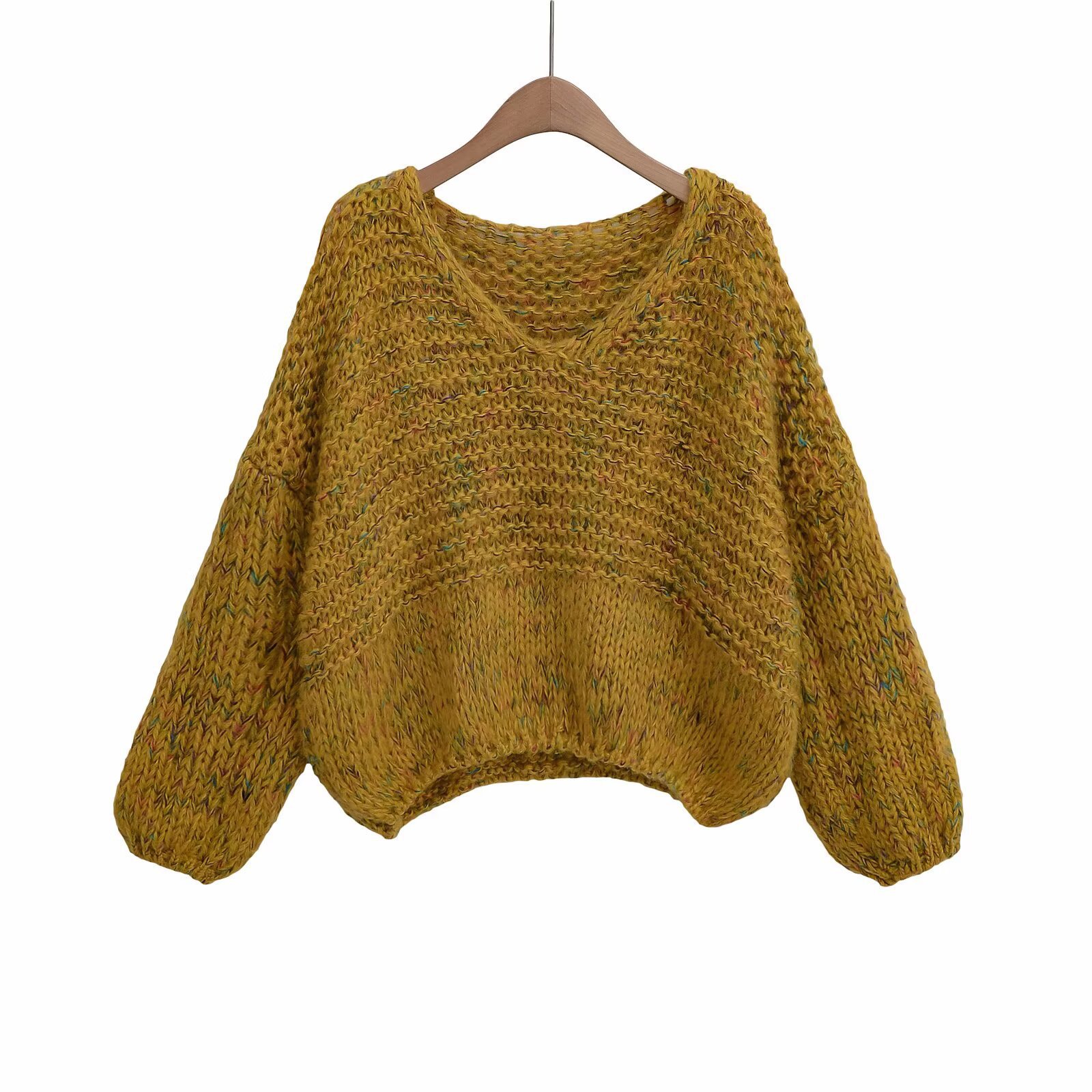 Women's Minimalist Solid Color Pullover Knit Sweater