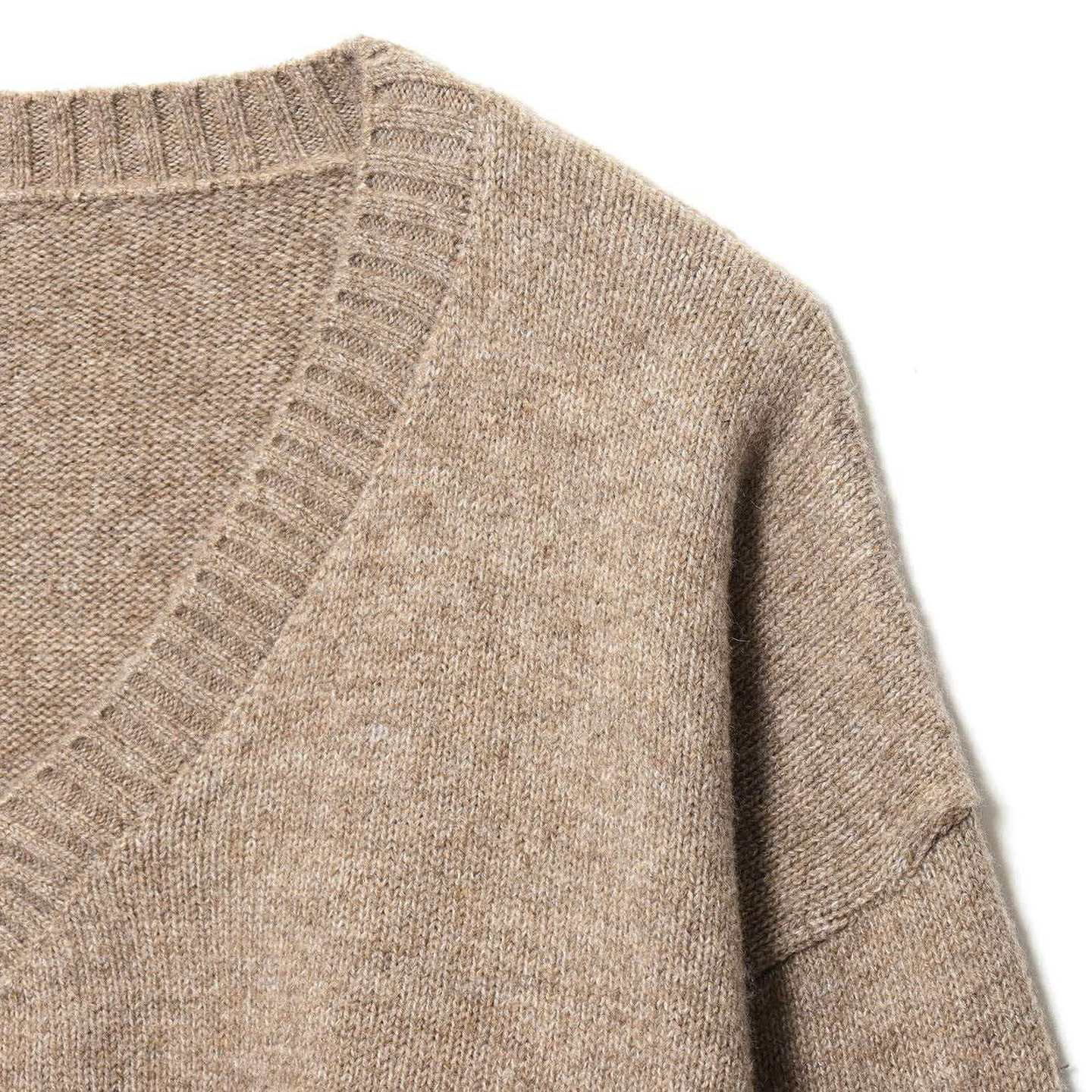 Women's Soft Solid V-Neck Knit Sweater