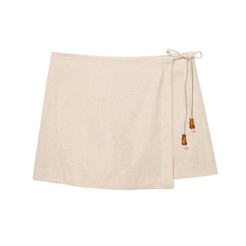 Beaded Sleeveless Vest and Midi Skirt Set