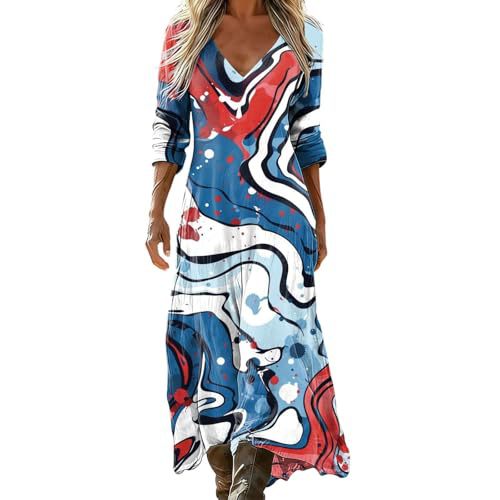 Women's Striped Floral Print Ruched Midi Dress