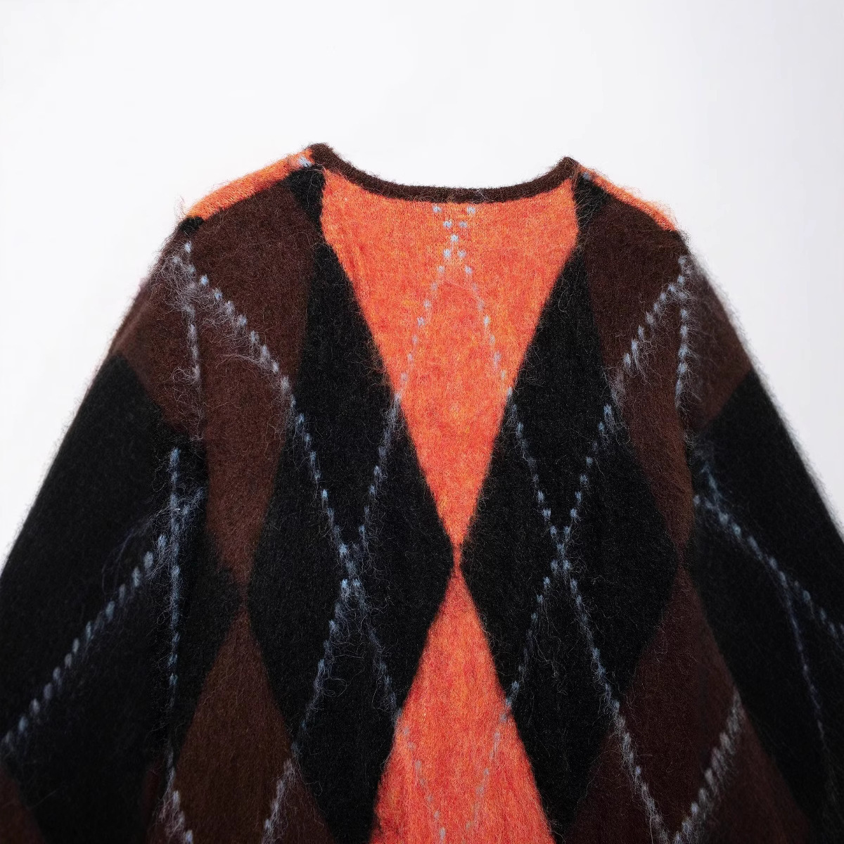 Women's Streetwear Crewneck Jacquard Knit Pullover Sweater
