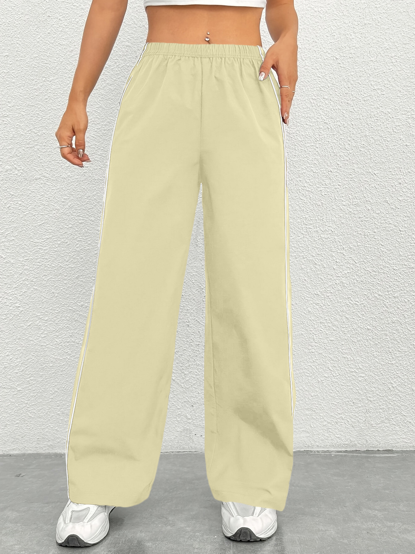 Women's Black Elegant Casual Long Pants
