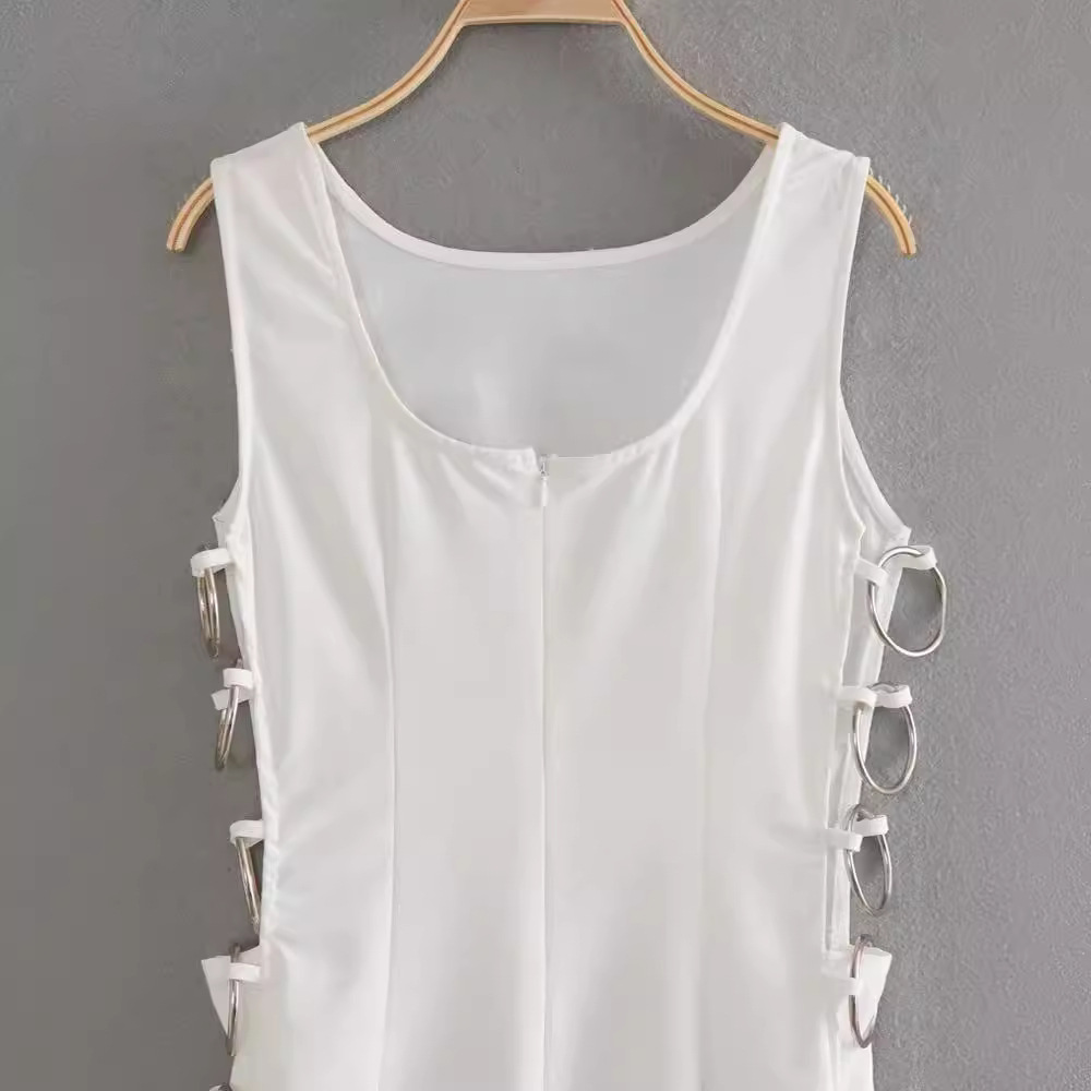 Women's Bodycon Dress with Ring Accents