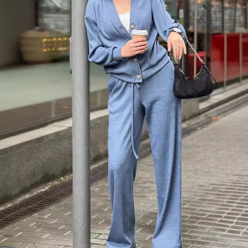 Casual Comfort Jacket Cardigan and Sweatpants Set