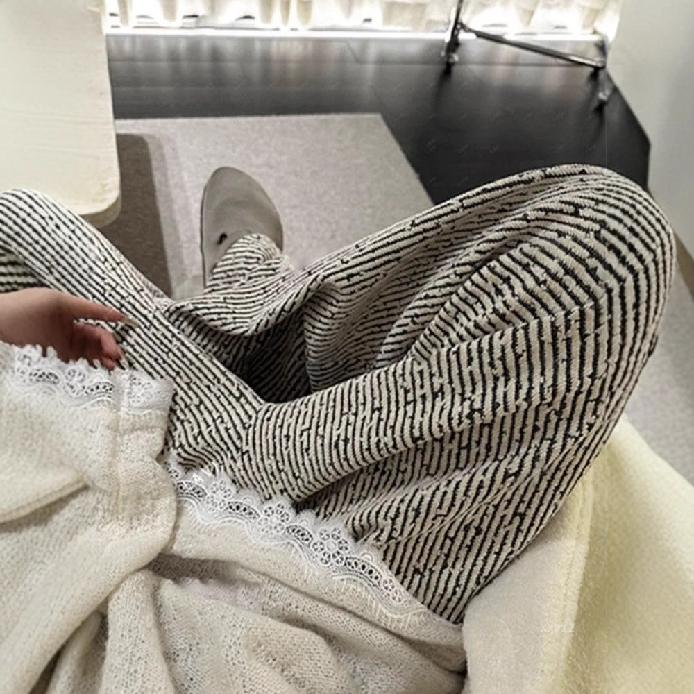 Women's Lazy Loose Straight-Leg Trousers with Chic Design