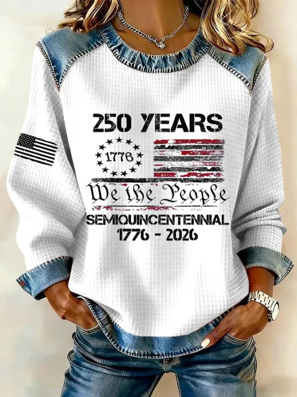 Women's Letter Print Crewneck Sweatshirt Casual Pullover