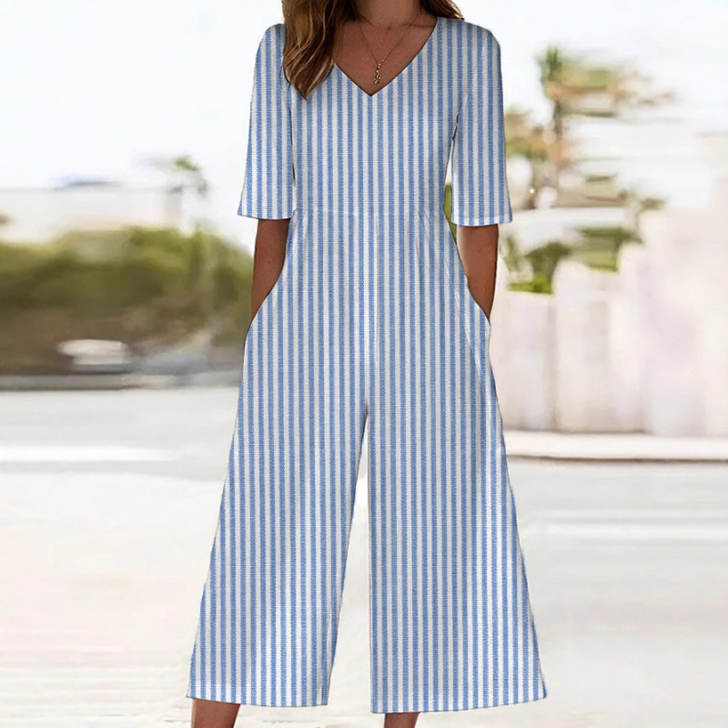 Floral Print Wide-Leg Jumpsuit with Sleeves